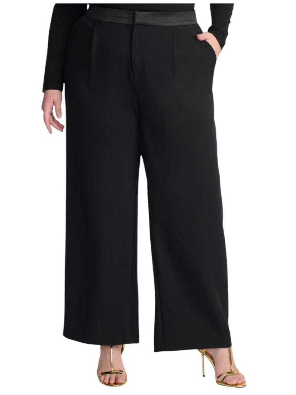 Eloquii X Kate Spade New York Tailored‎ Wide Leg Black Trouser Women's Size 16